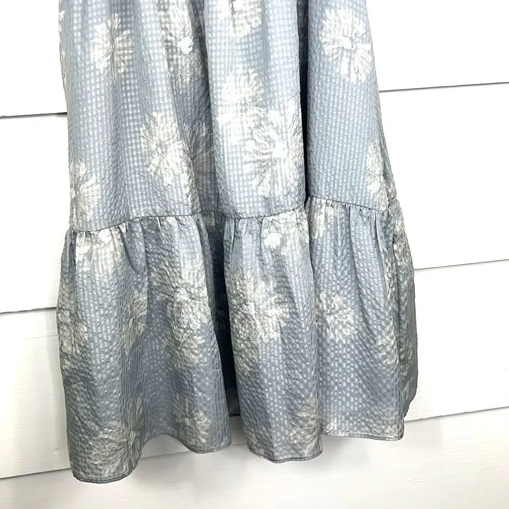 Madewell Size 100% Silk Lucie Smocked Mini Dress in Moody Blooms Size Medium - Picture 7 of 16